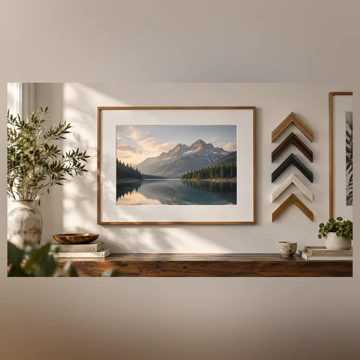 A landscape photograph centred on a square, the space above and below filled with a blurred copy of itself